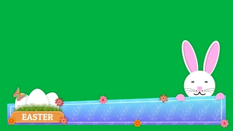 Easter holiday copy space animation with beautiful eggs and colourful flowers Stock Footage 268573327