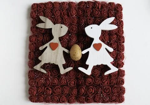 Easter holiday decor elements. Stock Photos