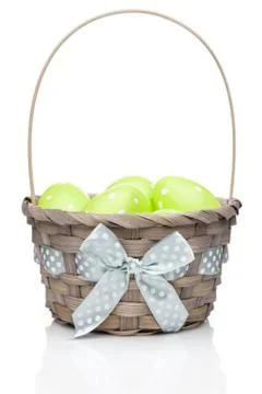 Easter holiday eggs on white background Foto stock
