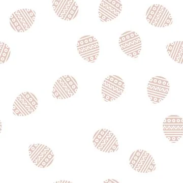 Easter holiday glyph vector seamless pattern Stock Illustration
