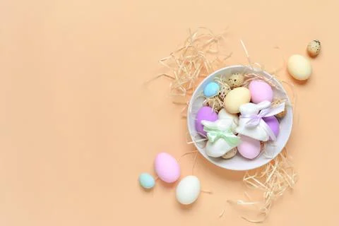 Easter holiday greeting card concept Stock Photos