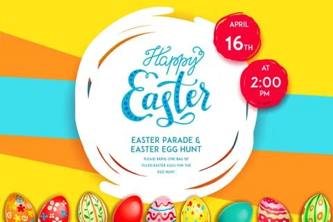 Easter holiday invitation Stock Illustration