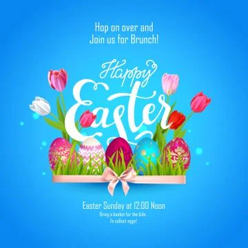 Easter holiday lettering. Stock Illustration