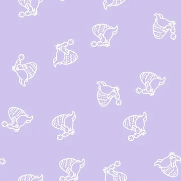 Easter holiday line seamless pattern 스톡 일러스트