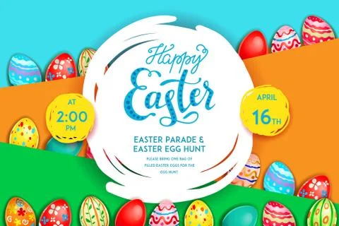 Easter holiday template Stock Illustration