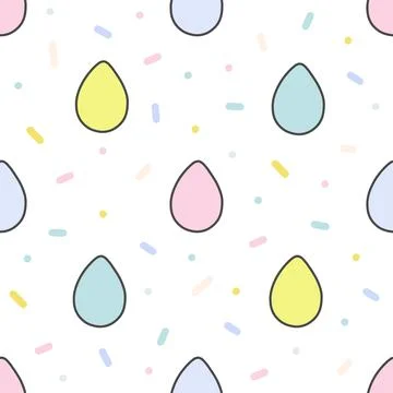 Easter holiday vector colorful seamless pattern illustration. Stock Illustration