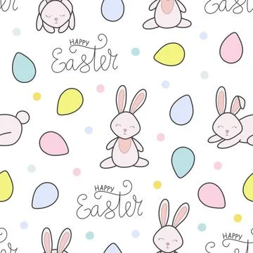 Easter holiday vector colorful seamless pattern illustration Illustrazione stock