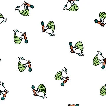 Easter holiday vector seamless pattern Illustrazione stock