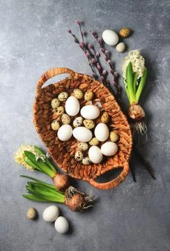 Easter home decoration concept Stock Photos