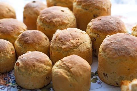 Easter homemade bread Stock Photos