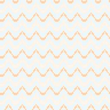 Easter Horizontal Chevron Striped Knitting Grid seamless pattern design Stock Illustration