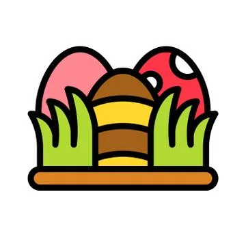 Easter hunt vector, Easter filled icon editable stroke Stock Illustration