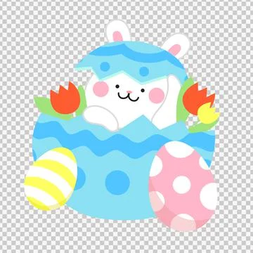 Easter icon bunny Stock Illustration