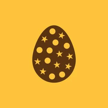 The Easter icon. Easter, egg symbol. UI. Web. Logo. Sign. Flat design. App Stock Illustration