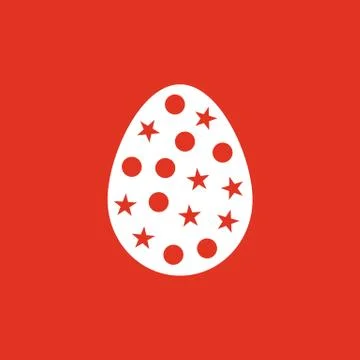 The Easter icon. Easter, egg symbol. UI. Web. Logo. Sign. Flat design. App イラスト素材
