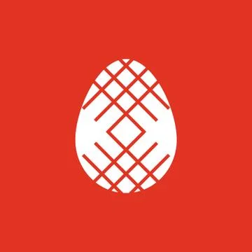 The Easter icon. Easter, egg symbol. UI. Web. Logo. Sign. Flat design. App Stock Illustration