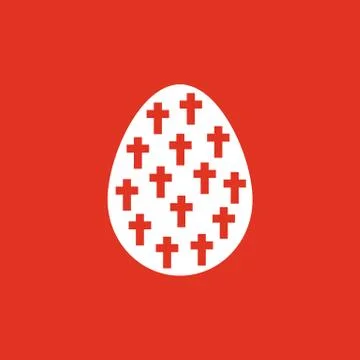 The Easter icon. Easter, egg symbol. UI. Web. Logo. Sign. Flat design. App 스톡 일러스트