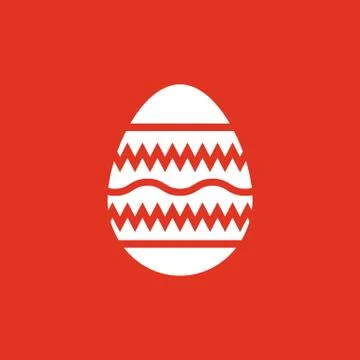 The Easter icon. Easter, egg symbol. UI. Web. Logo. Sign. Flat design. App Illustrazione stock