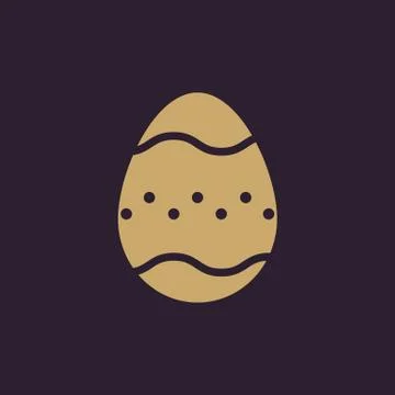 The Easter icon. Easter, egg symbol. UI. Web. Logo. Sign. Flat design. App Stock Illustration