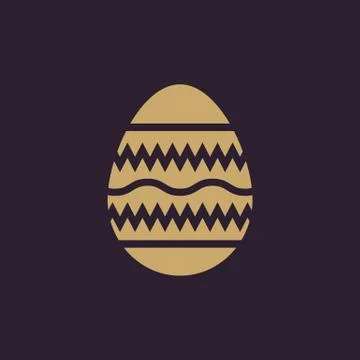 The Easter icon. Easter, egg symbol. UI. Web. Logo. Sign. Flat design. App Grats Stockgrafik