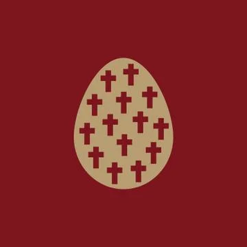 The Easter icon. Easter, egg symbol. UI. Web. Logo. Sign. Flat design. App Illustrazione stock