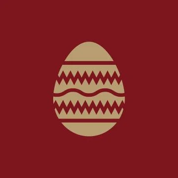 The Easter icon. Easter, egg symbol. UI. Web. Logo. Sign. Flat design. App Stock Illustration