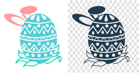 Easter icon in the form Illustrazione stock
