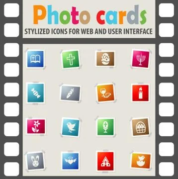 Easter icon set 스톡 일러스트