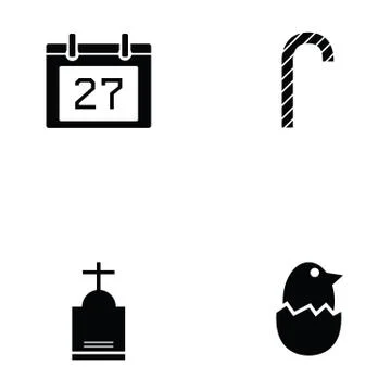 Easter icon set Stock Illustration