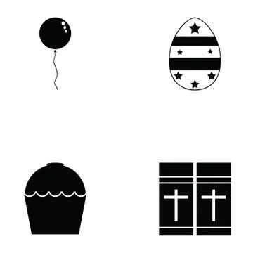 Easter icon set Stock Illustration