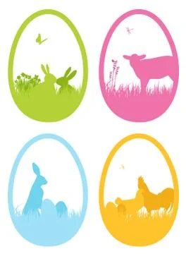 Easter icons Stock Illustration