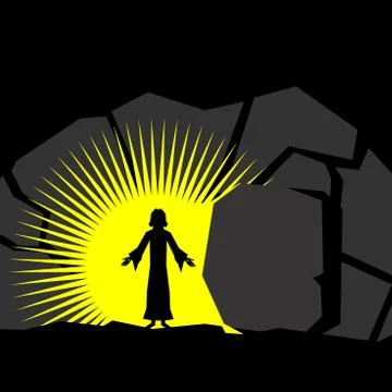 Easter illustration. Jesus Christ is risen. Stock Illustration