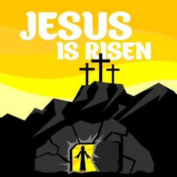 Easter illustration. Jesus Christ is risen. Stock Illustration