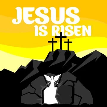 Easter illustration. Jesus Christ is risen. Stock Illustration