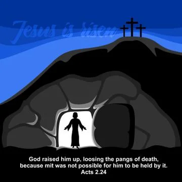Easter illustration. Jesus Christ is risen. Stock Illustration