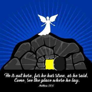 Easter illustration. Jesus Christ is risen. Stock Illustration