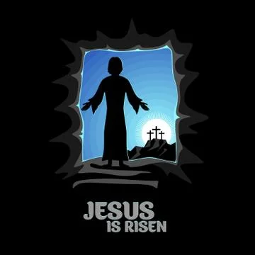 Easter illustration. Jesus Christ is risen. Stock Illustration