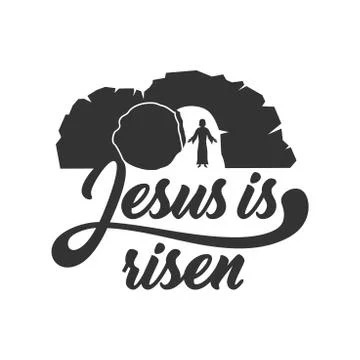 Easter illustration. Jesus Christ is risen. Stock Illustration