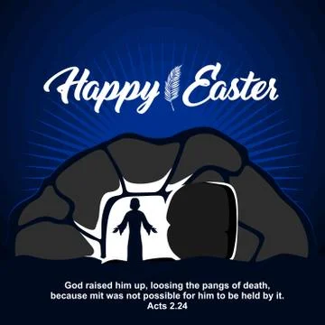 Easter illustration. Jesus Christ is risen. Stock Illustration