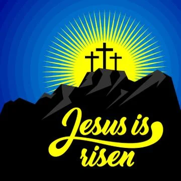 Easter illustration. Jesus Christ is risen. Stock Illustration