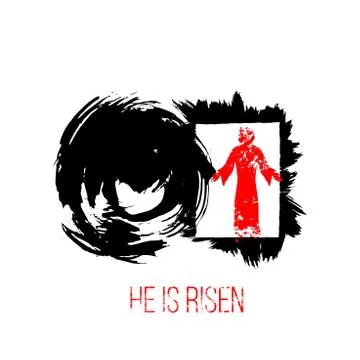 Easter illustration. Jesus Christ is risen. Stock Illustration