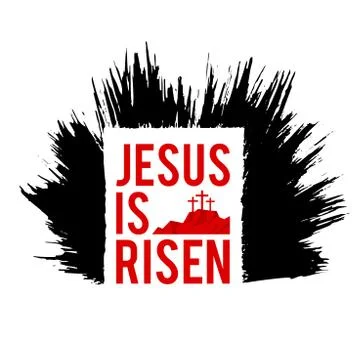 Easter illustration. Jesus Christ is risen. Stock Illustration