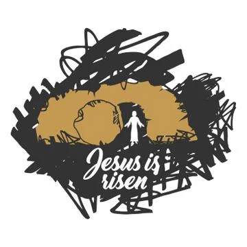 Easter illustration. Jesus Christ is risen. Stock Illustration