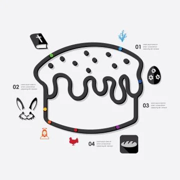 Easter infographic 库存插图