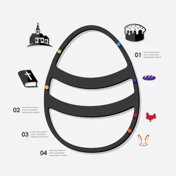 Easter infographic 库存插图