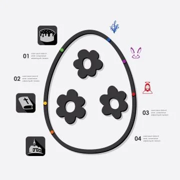 Easter infographic 库存插图