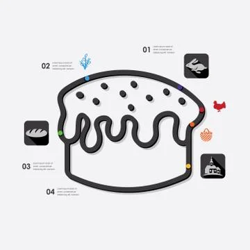 Easter infographic Illustrazione stock
