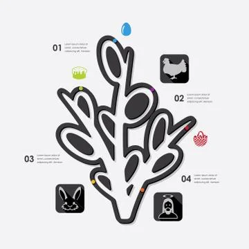 Easter infographic 库存插图