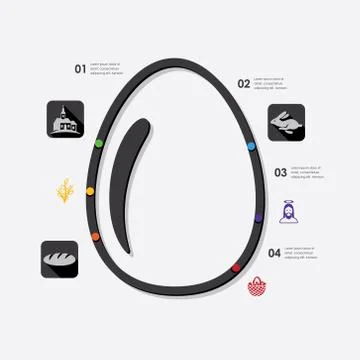 Easter infographic Stock Illustration