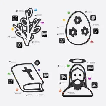 Easter infographic Stock Illustration